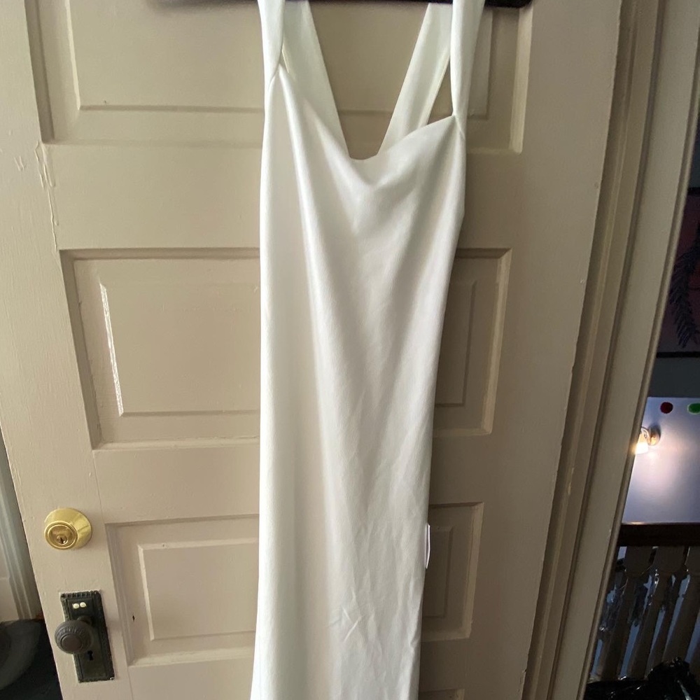 LuLus white formal dress